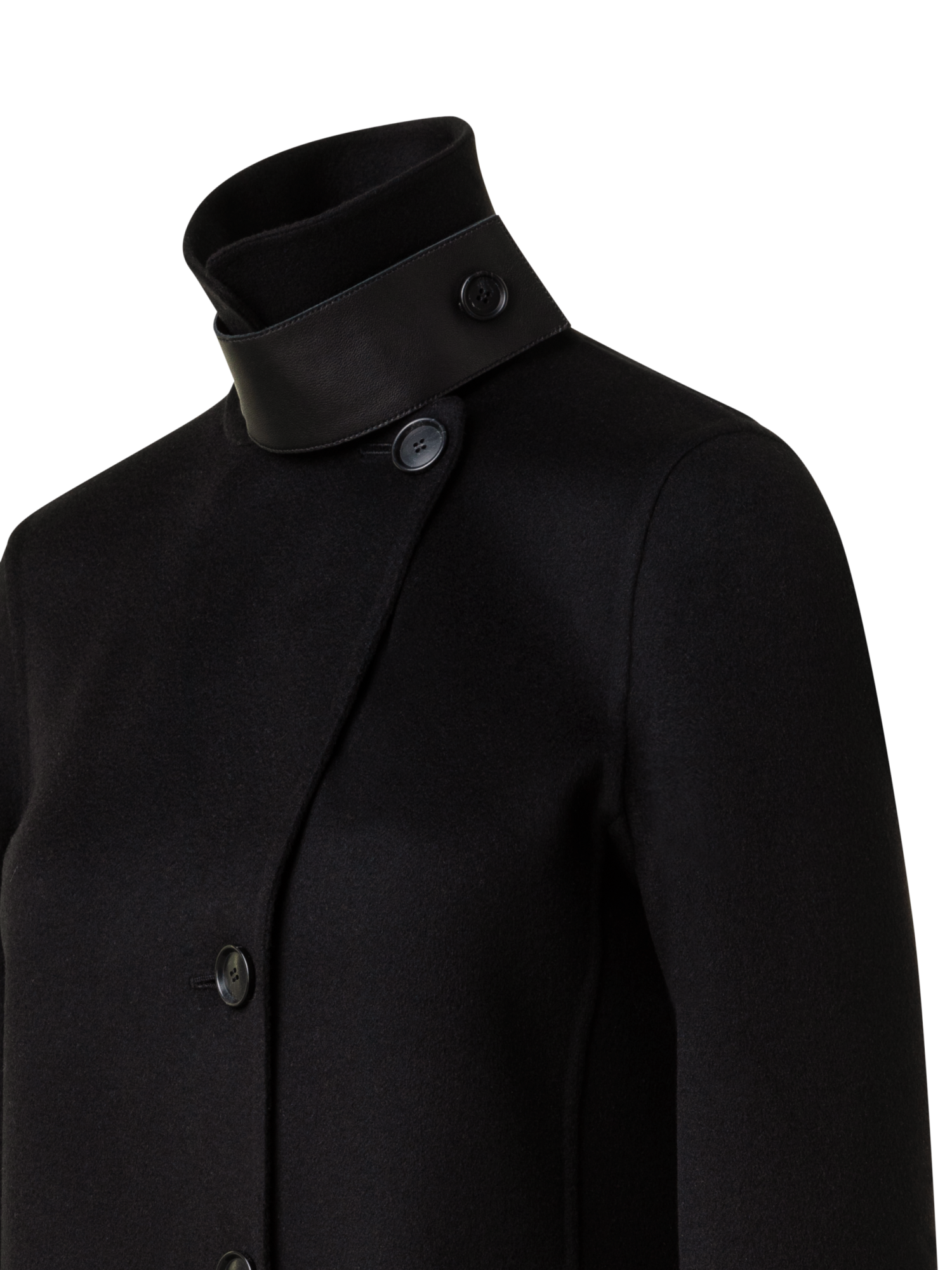 Designer Cashmere Double-Face Blazer Coat - black