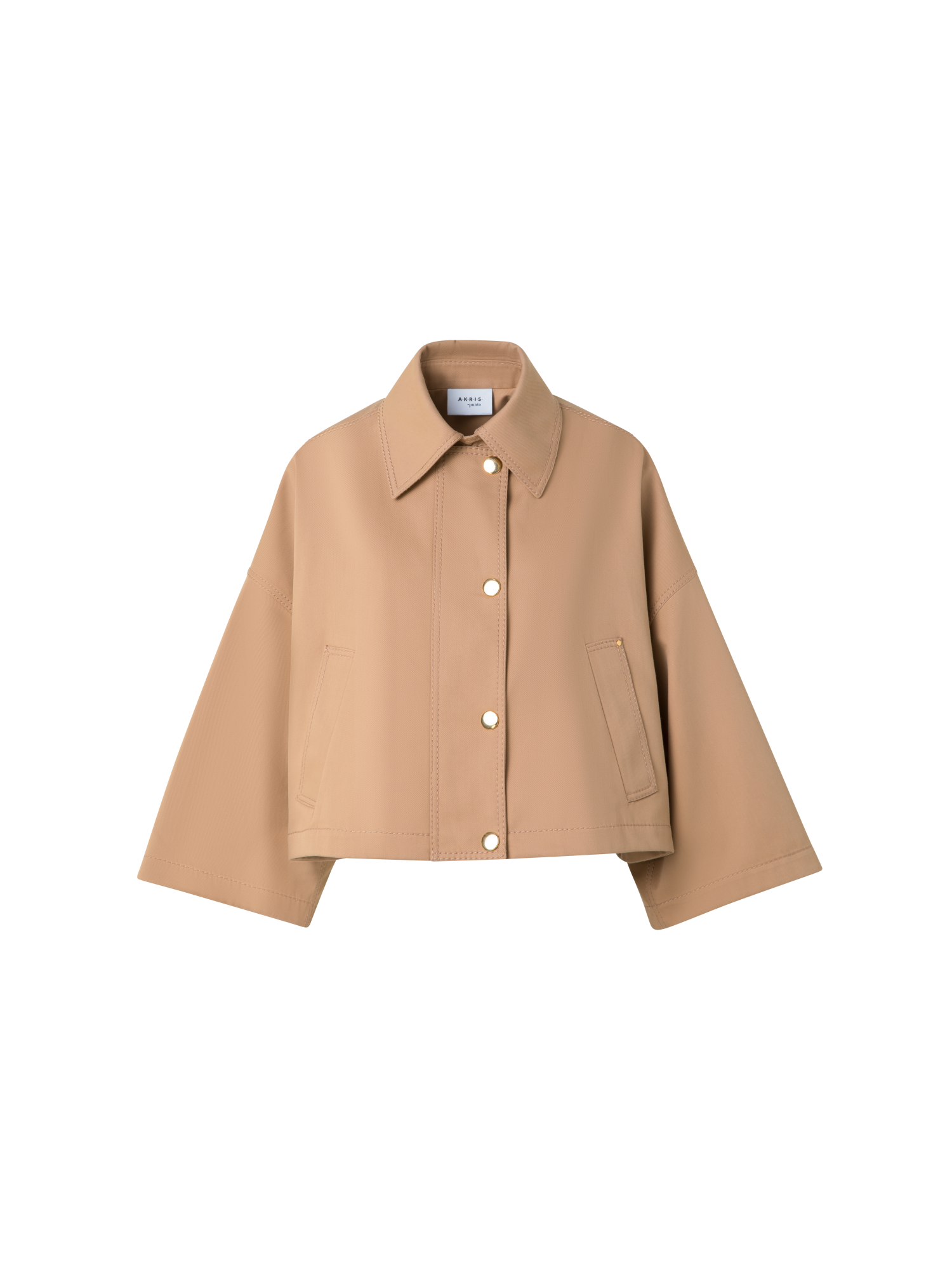Designer Water-Repellent Cotton Gabardine Jacket - neutral - beige