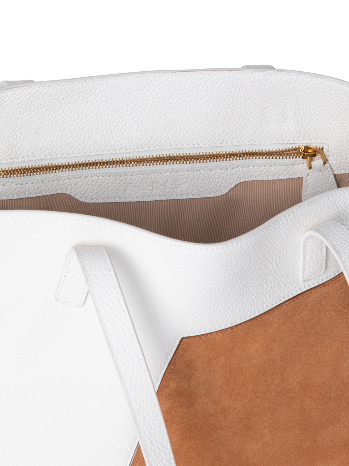 Designer Ai Small Shoulder Tote - neutral - brown - multicolor - white