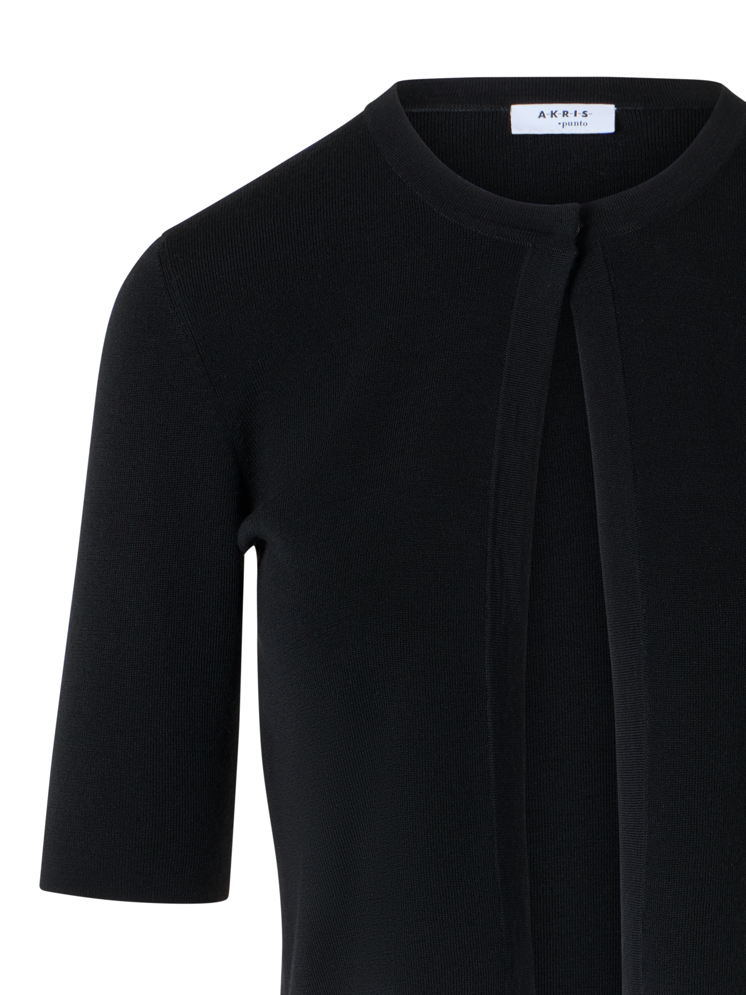 Designer Cropped Cardigan - black