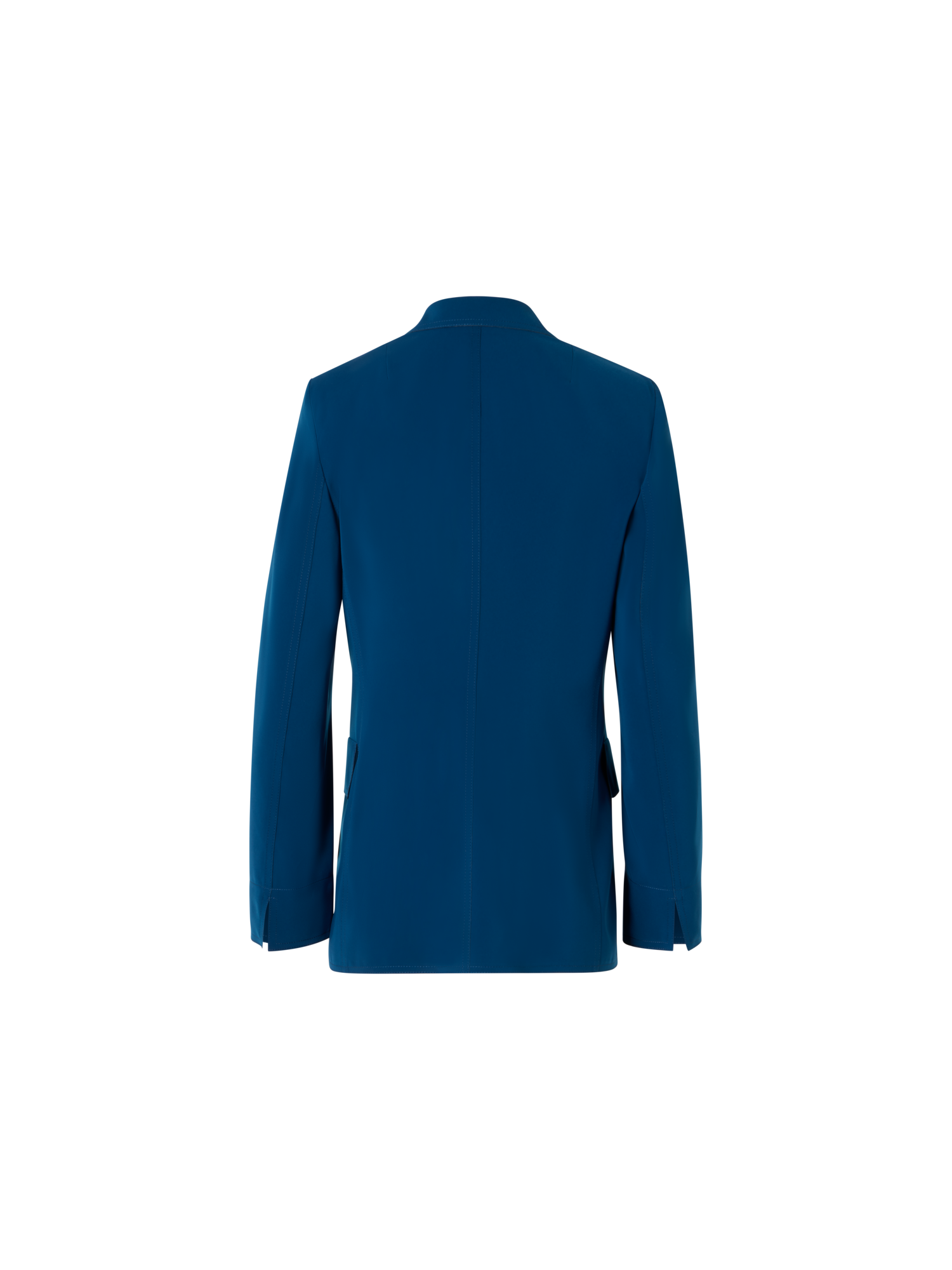 Designer Lasercut Crêpe Boyfriend Blazer - blue