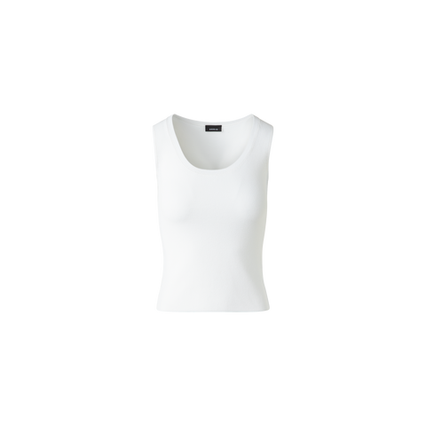 Cotton Viscose Rib Sleeveless Top