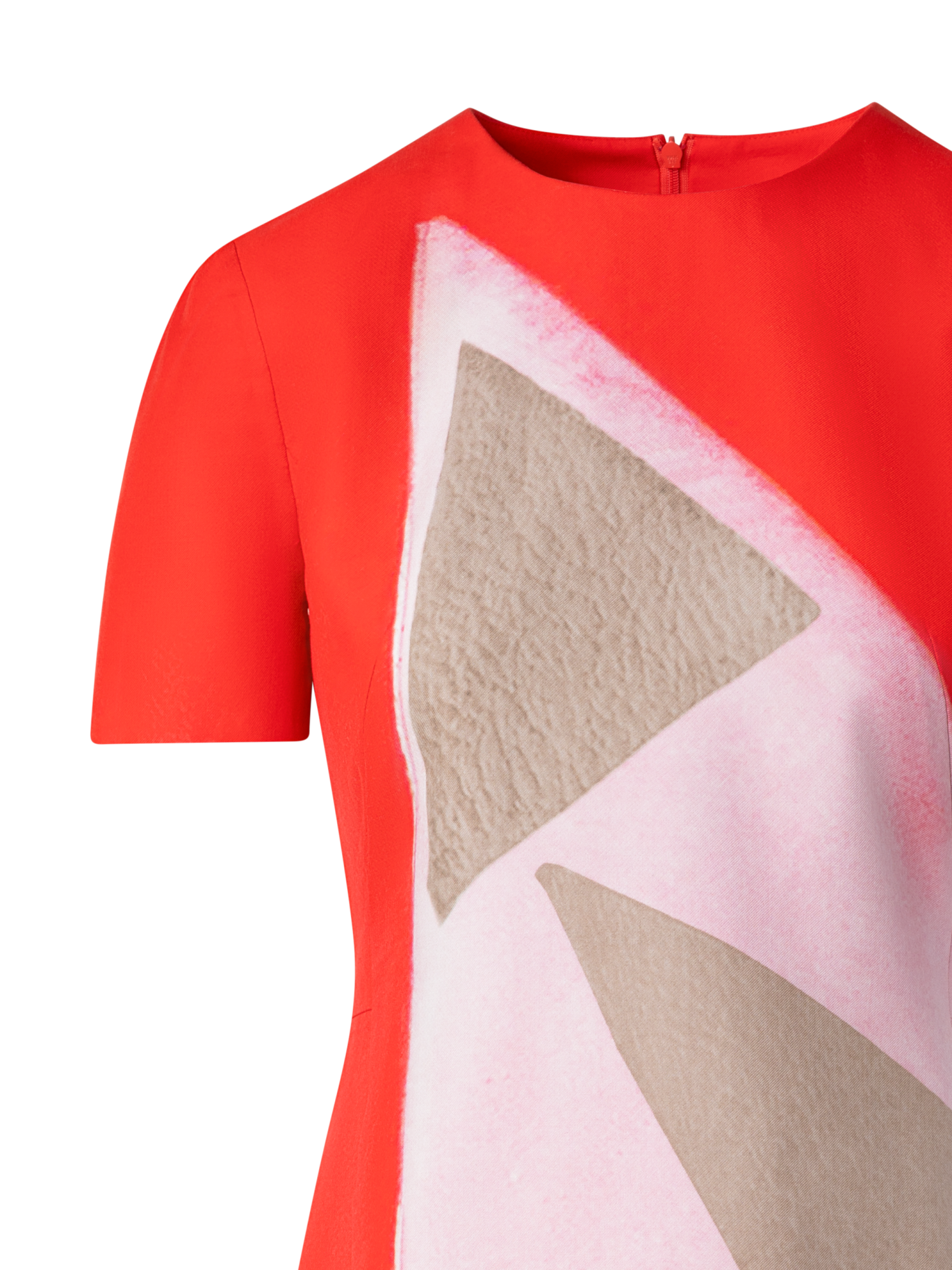 Designer Sheath Dress in Cotton Silk with Spectra Print - multicolor