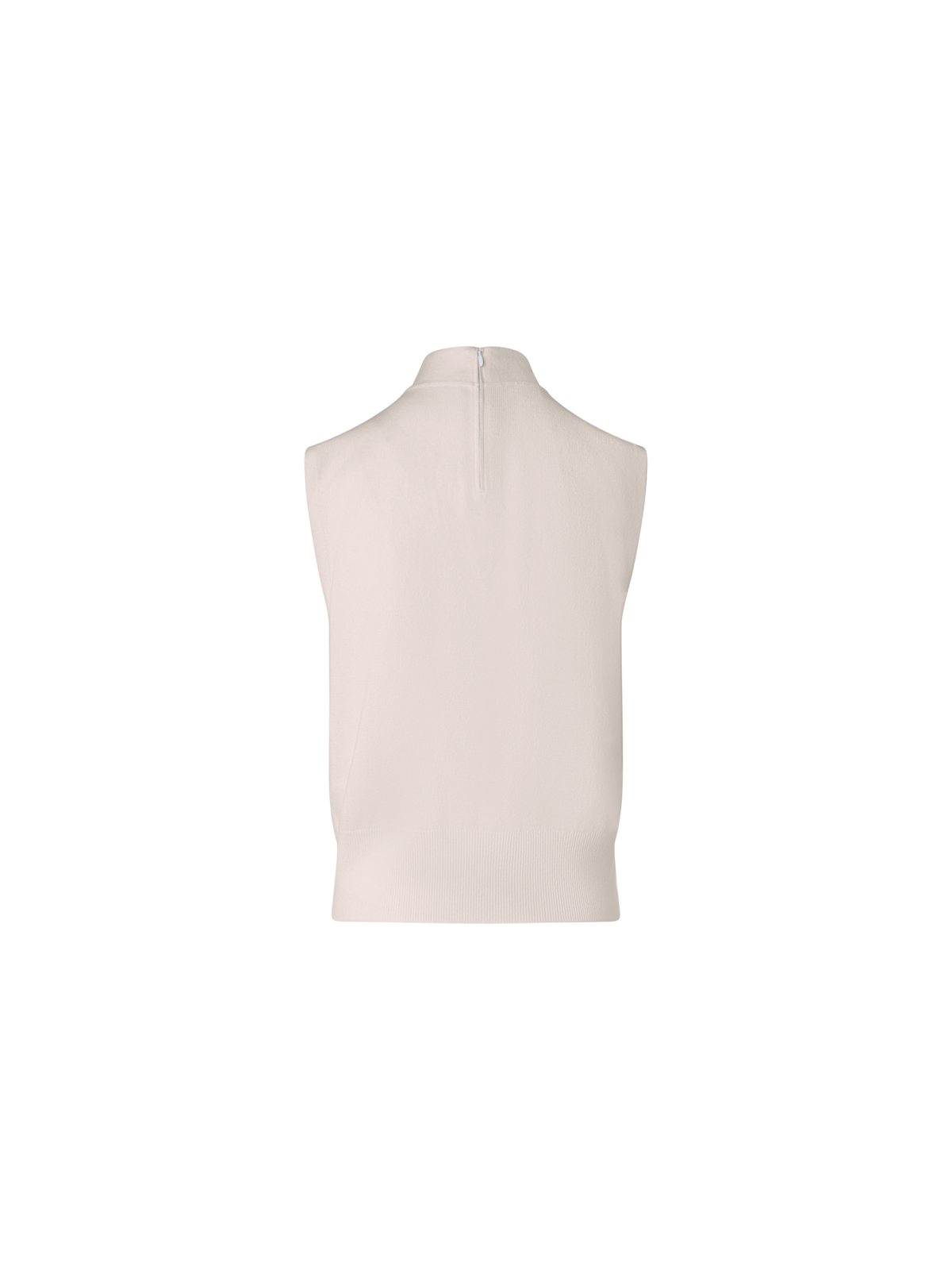 Designer Sleeveless 100% Cashmere Knit Top with Knot - beige