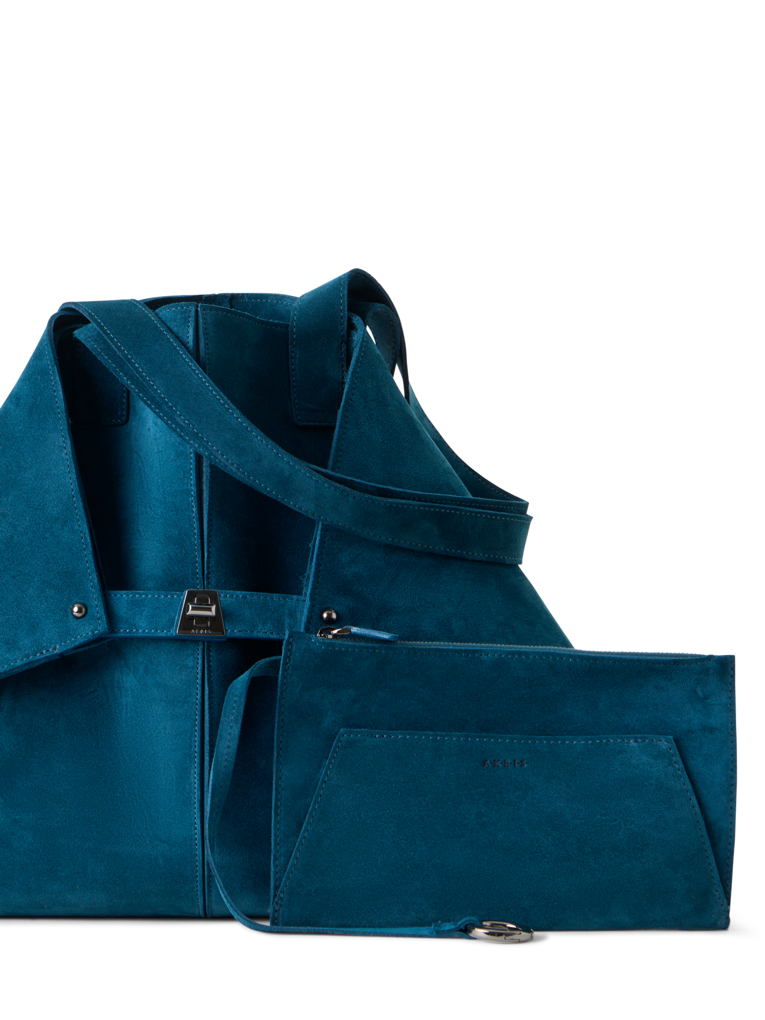 Designer Ai Medium Shoulder Tote - blue
