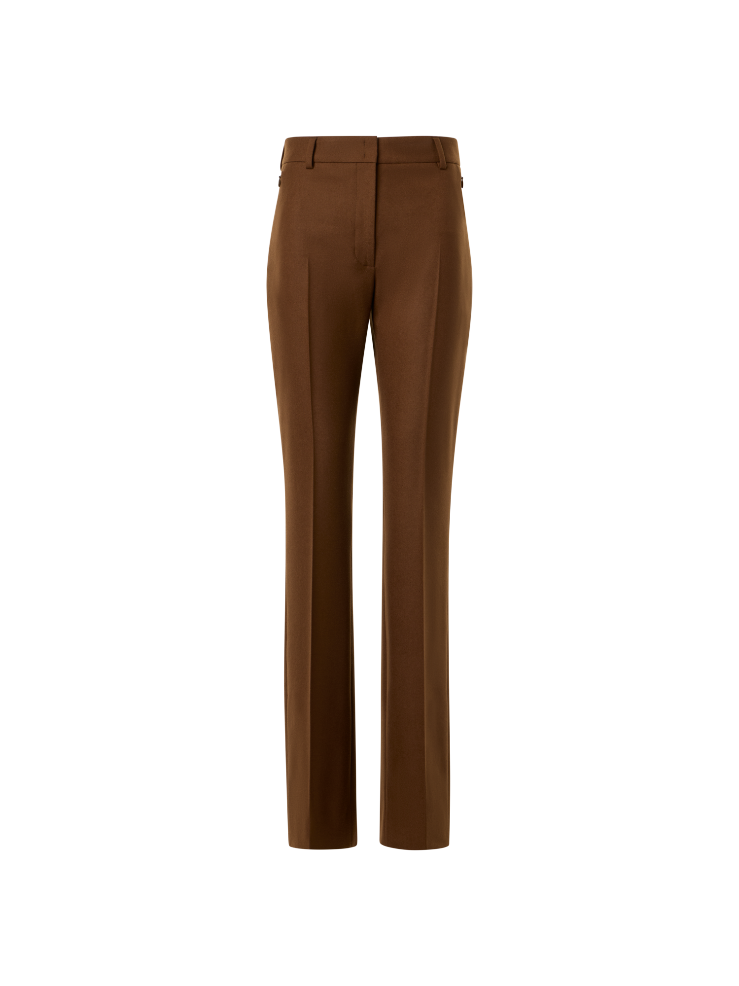 Designer Bootcut Wool Stretch Flannel Pants - brown