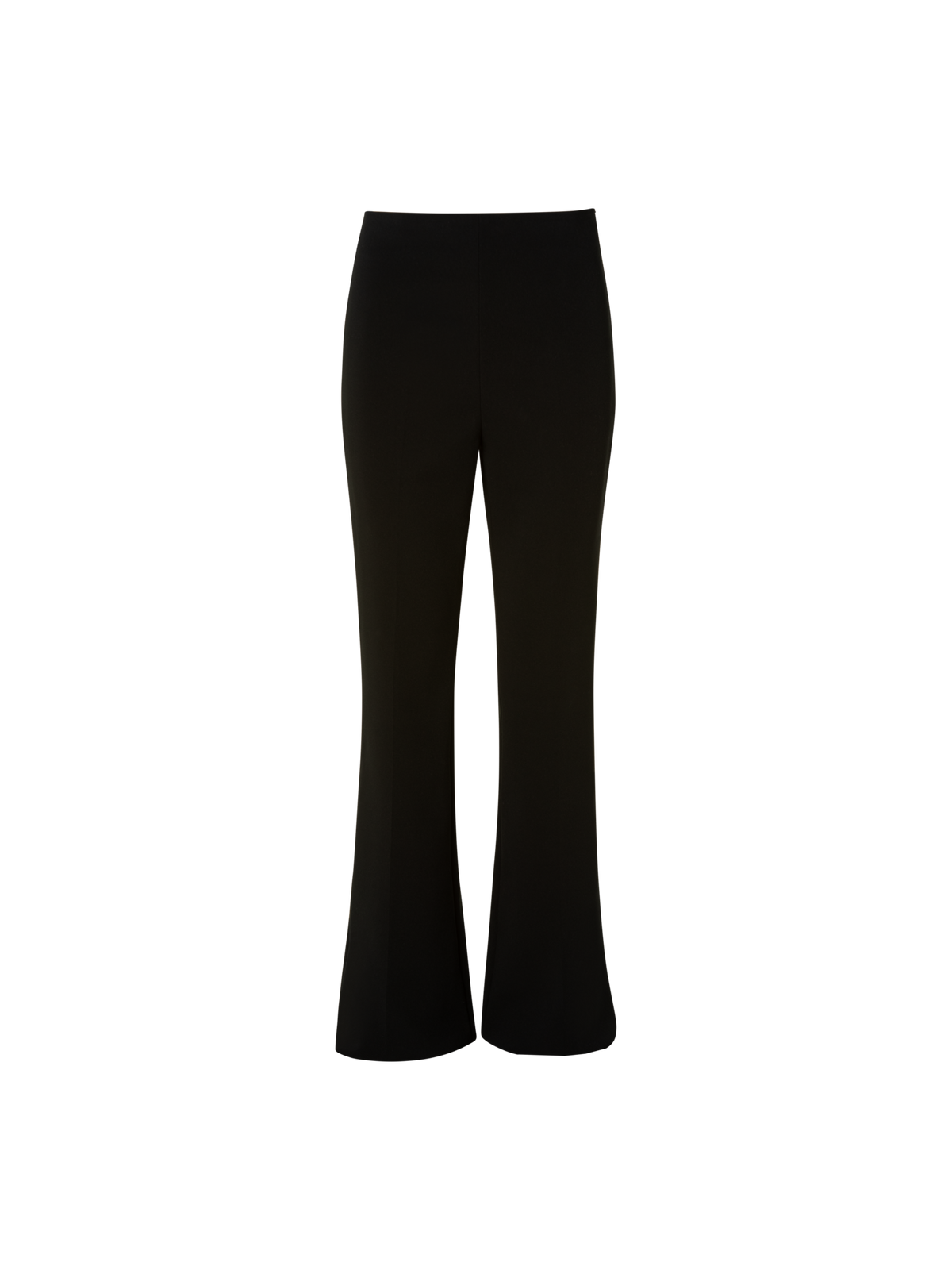 Designer Bootcut Cotton and Silk Double-Face Pants - black