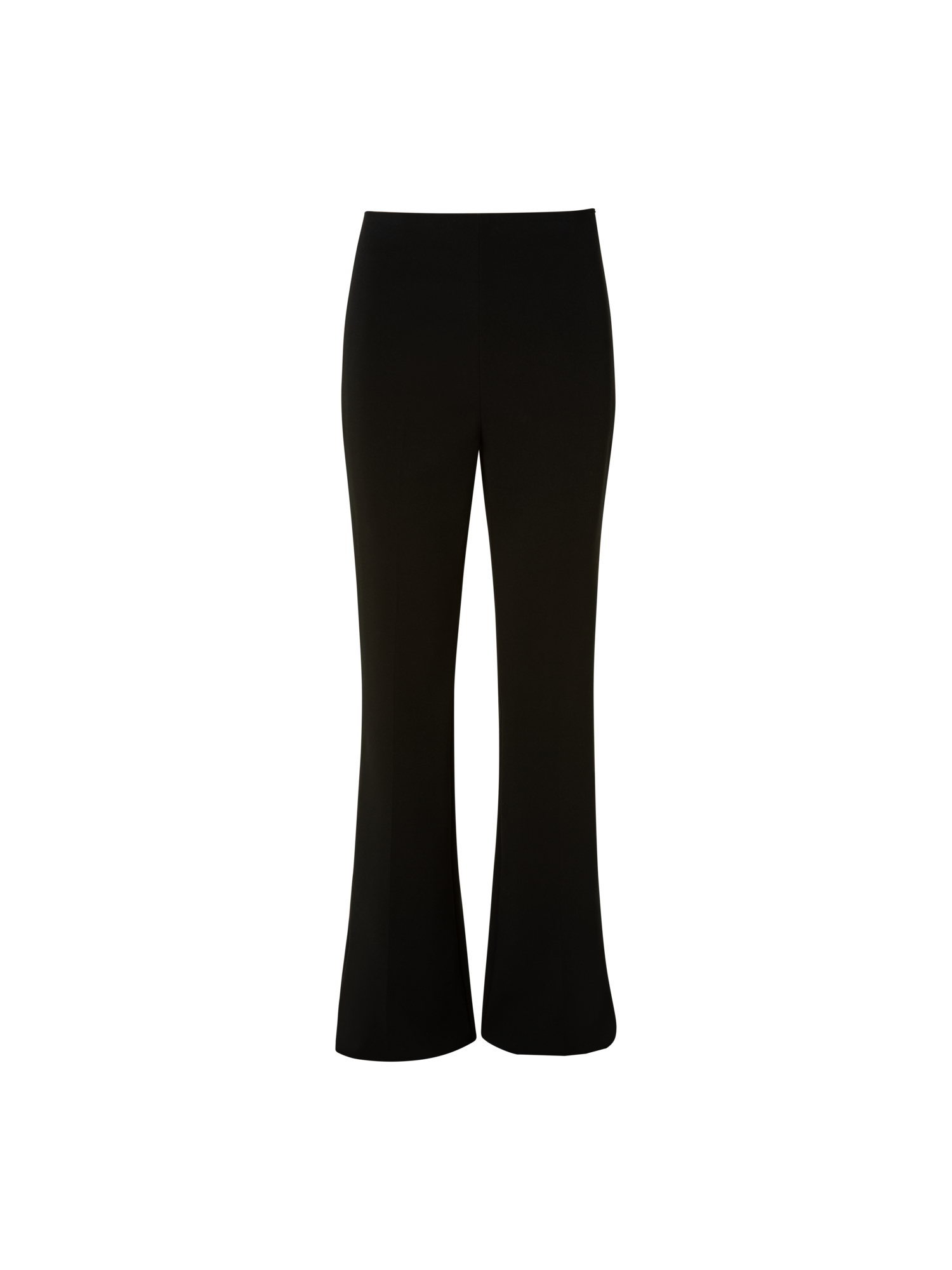 Designer Bootcut Cotton and Silk Double-Face Pants - black