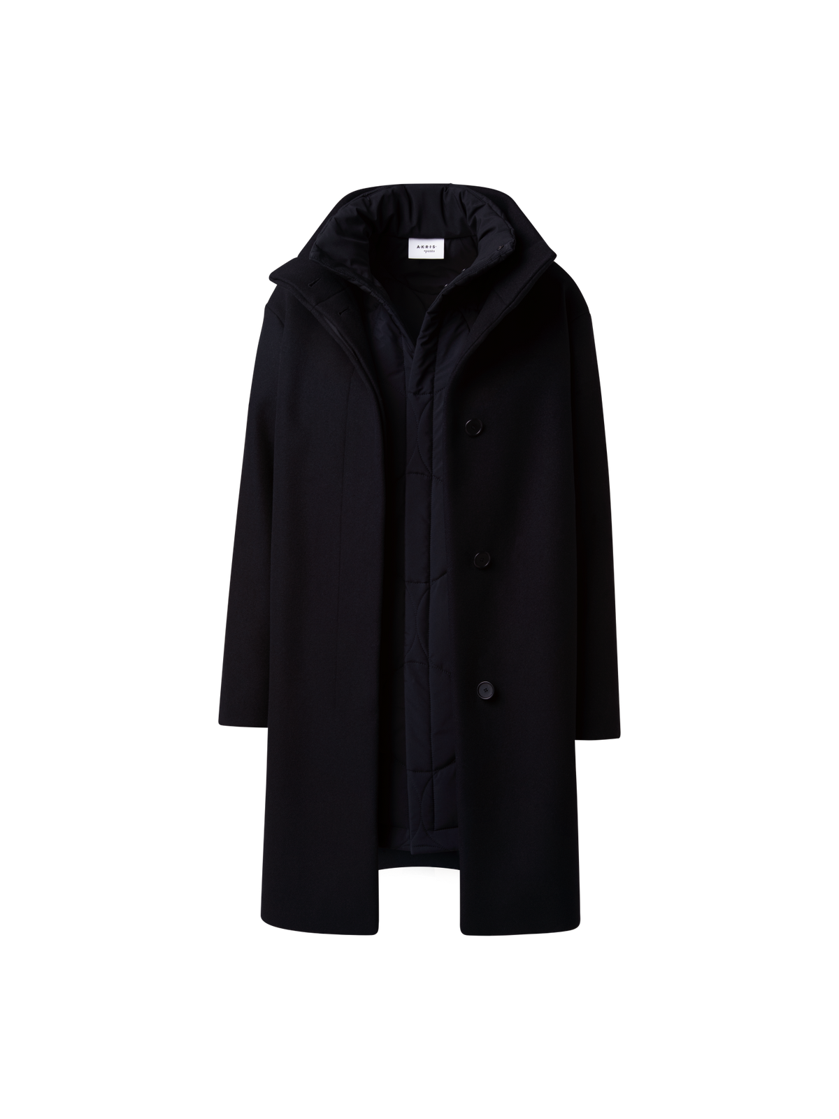 Designer 3-in-1 Long Coat - navy - blue