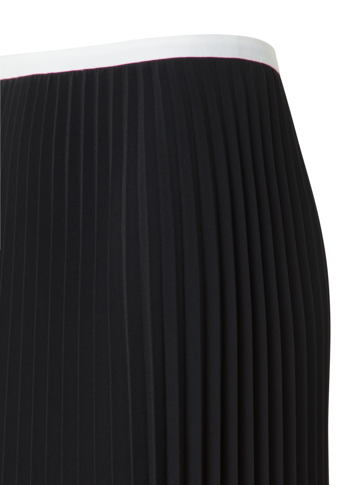 Designer Plissé Midi Skirt - black - neutral