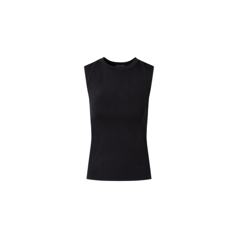 Sleeveless Knit Top in Silk Stretch