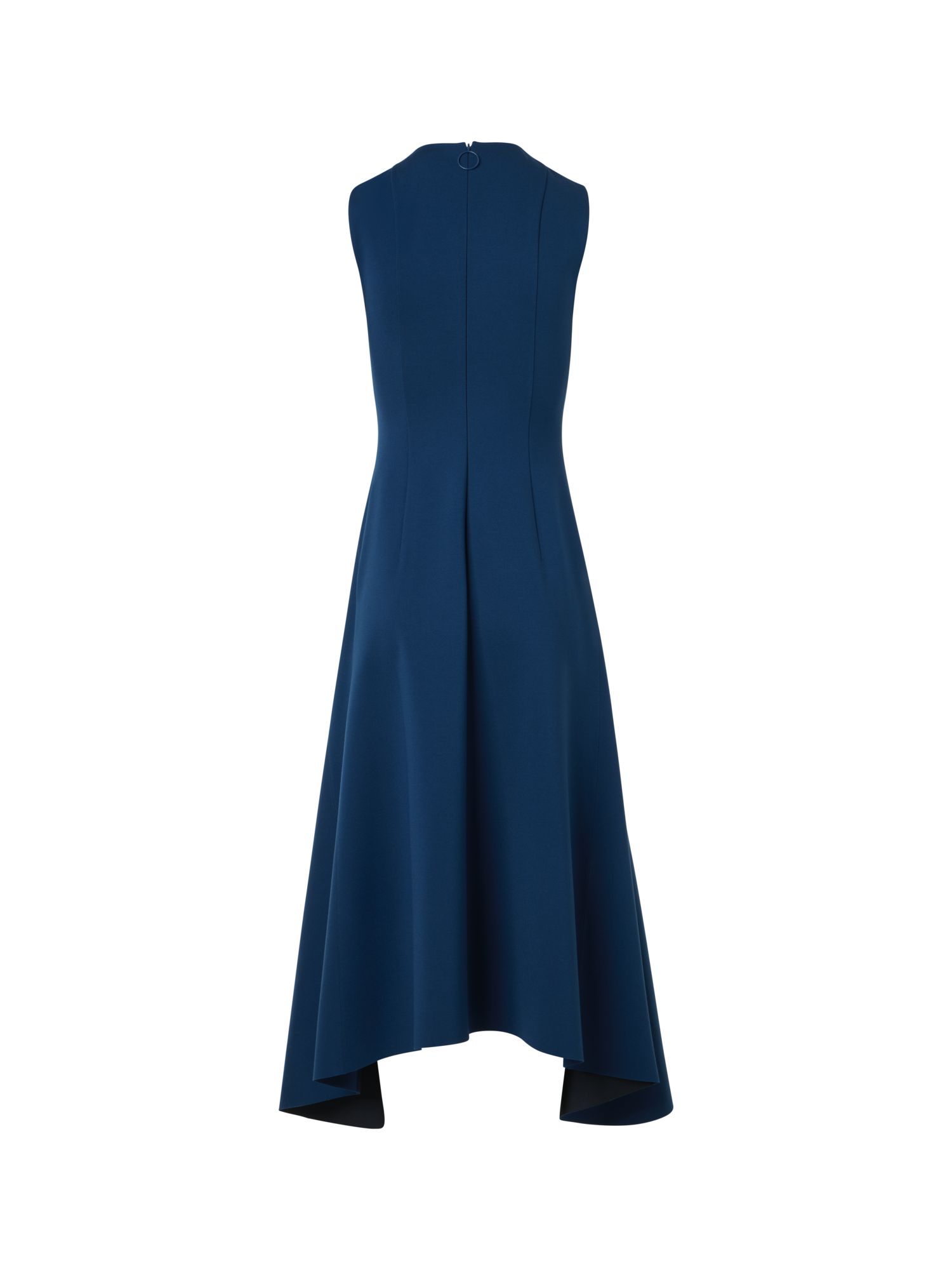 Designer Asymmetric Handkerchief Midi Dress 
