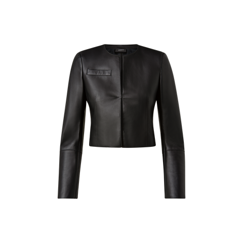 Cropped Leather Jacket