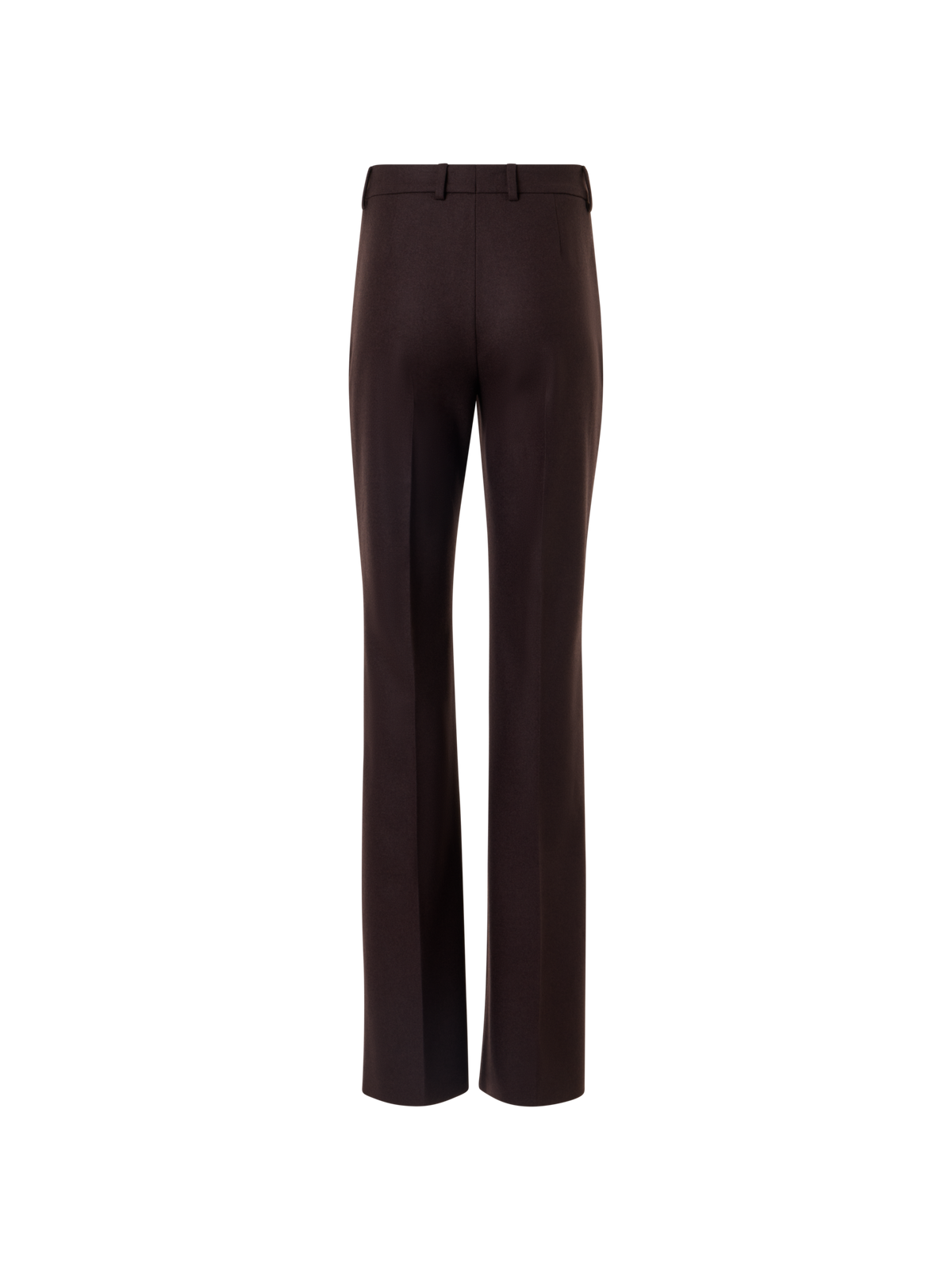Designer Bootcut Pants in Wool Stretch Flannel - brown