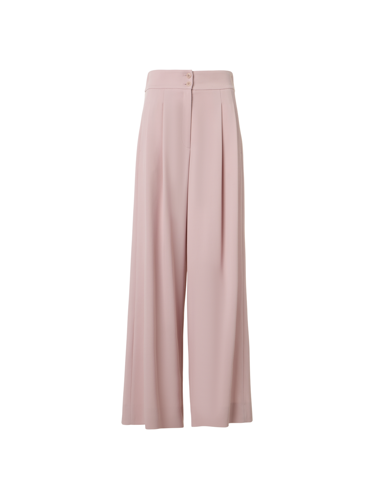 Designer High Waist Pleated Pants in Wool Tricotine