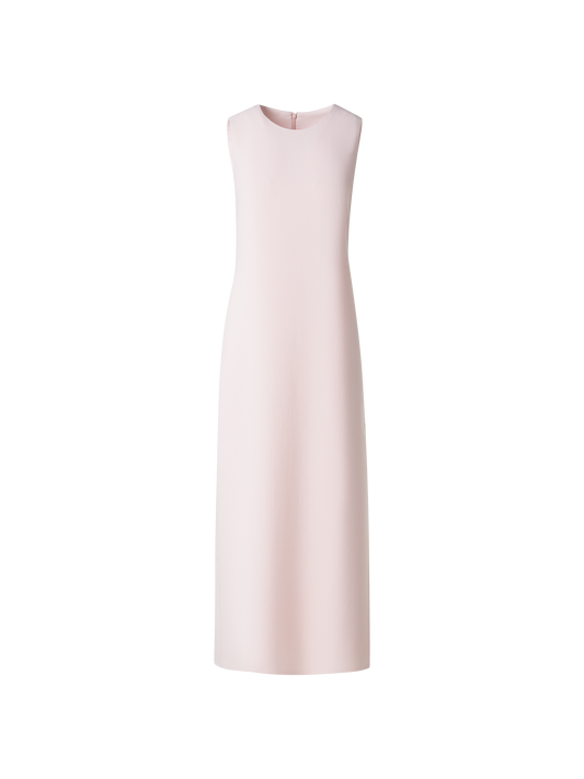 Designer Midi Sheath Dress in Wool Double-Face - pastel - pink