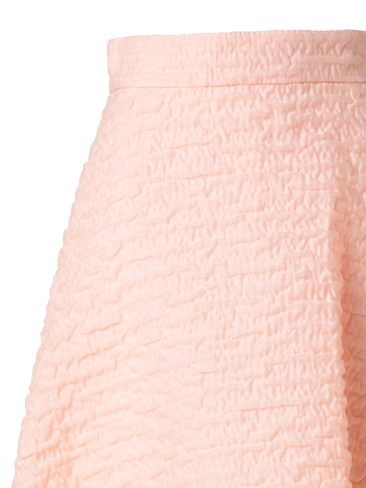 Designer Flared Midi Skirt in 3D Bubble Organza - pastel - pink