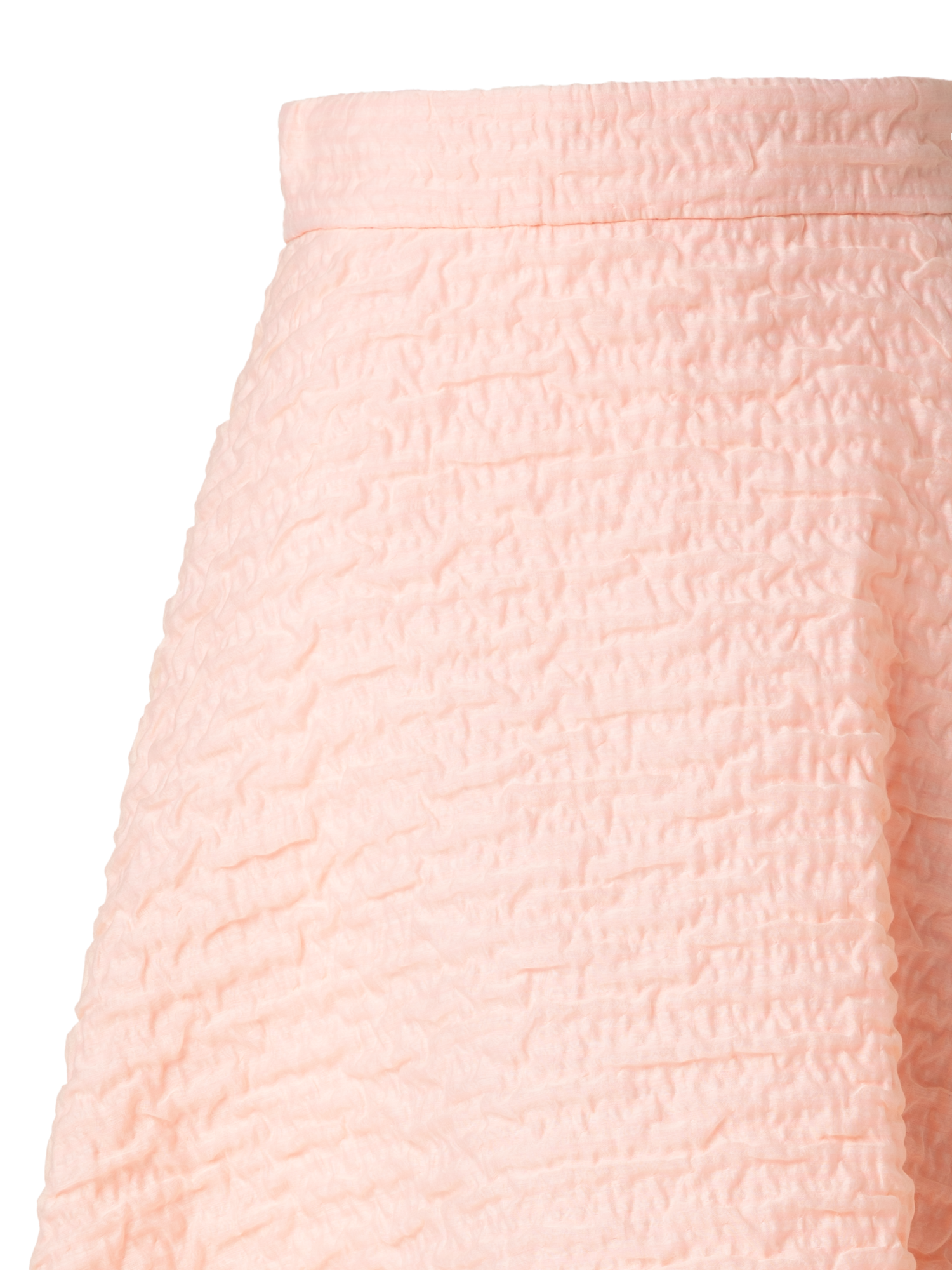 Designer Flared Midi Skirt in 3D Bubble Organza - pastel - pink