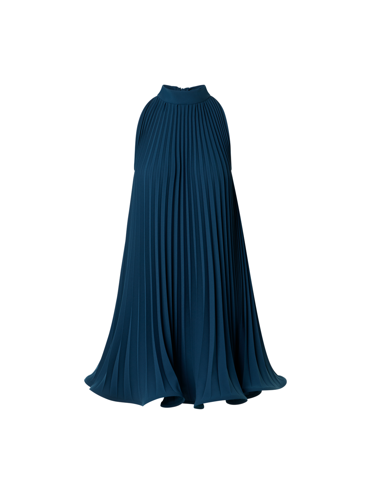 plisse mini dress A-Line Plissé Halter Mini Dress dark Blue / 12