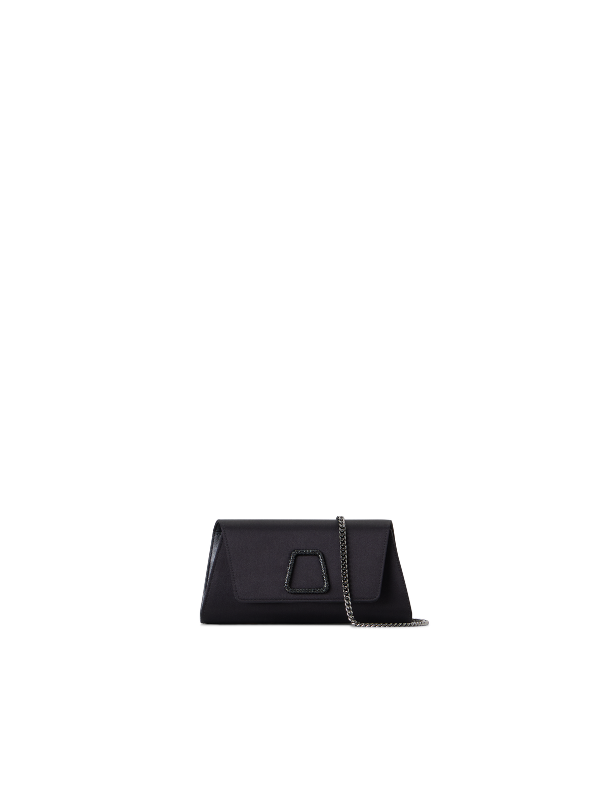 Designer Anouk Mini Trapezoid Clutch - black