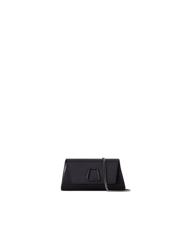 Designer Anouk Mini Trapezoid Clutch - black
