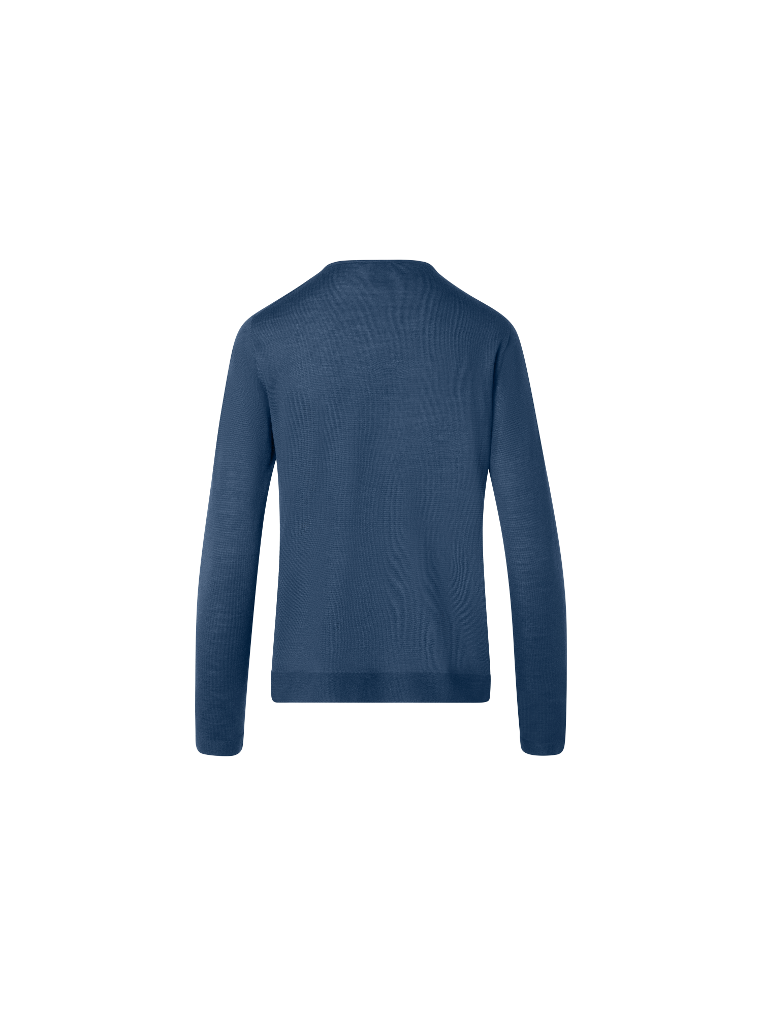 Designer Seamless Crew Neck Sweater in Cashmere Silk - blue