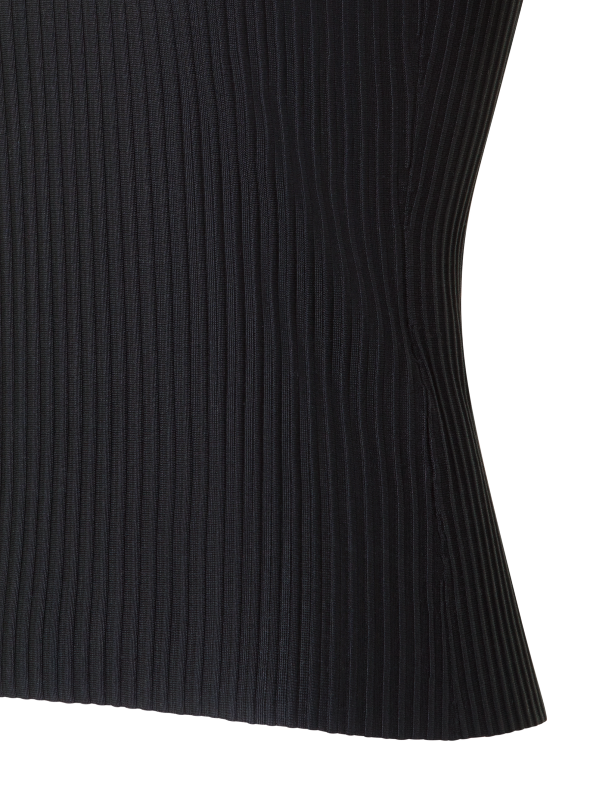 Designer Sleeveless Silk Cotton Top with Sheer Shoulder - black - neutral