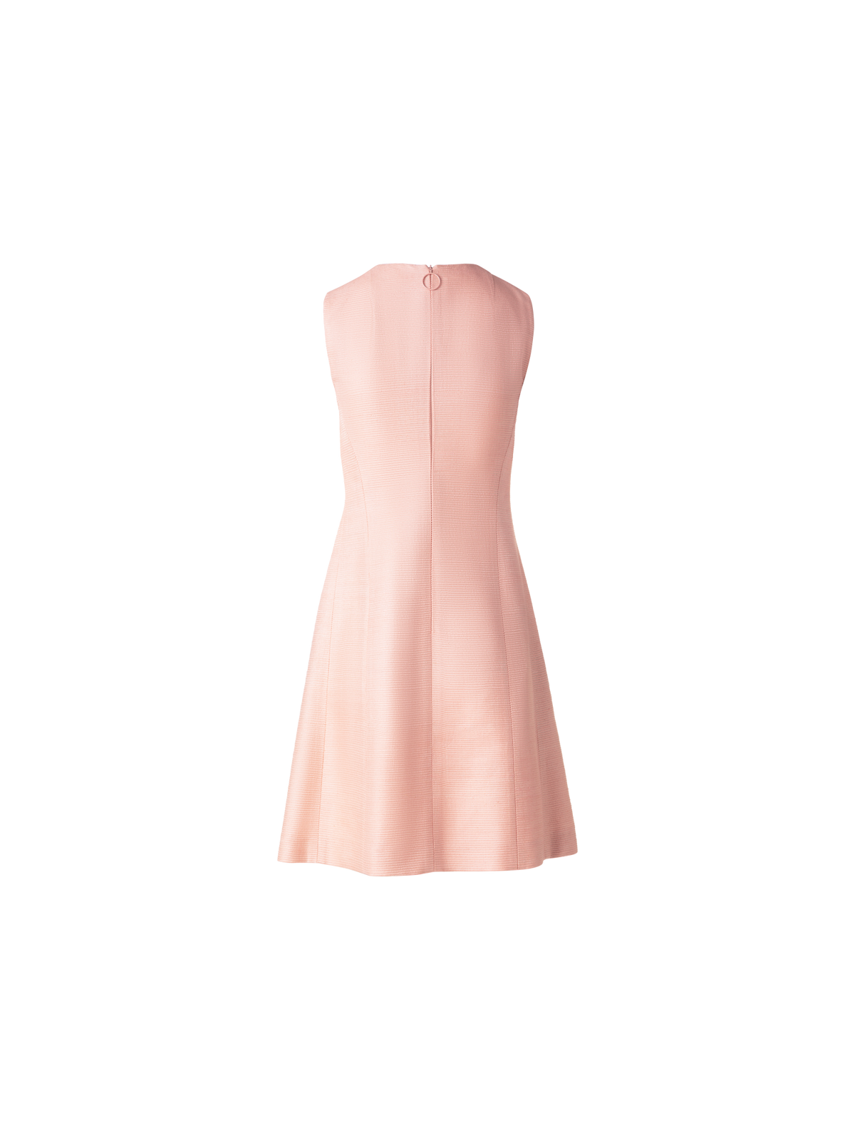 Designer Flared Cocktail Dress in Indian Silk Ottoman - pastel - orange