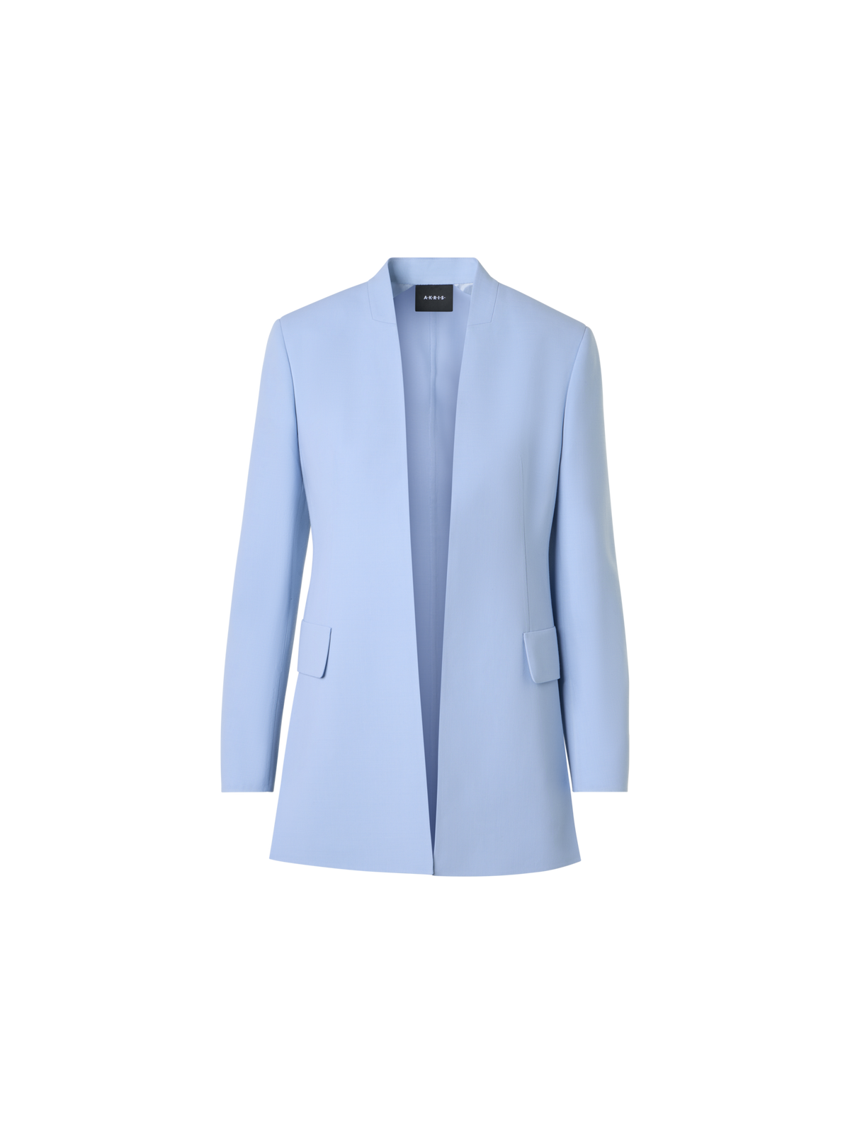 Designer Alvar Cardigan Style Jacket in Wool Double-Face - blue