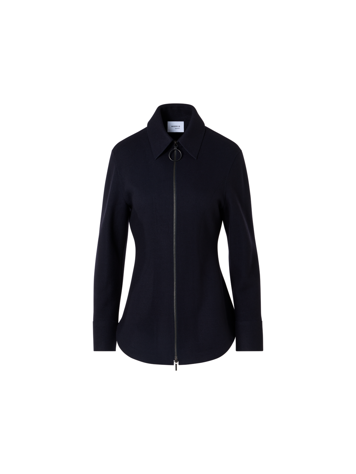Designer Shirt Jacket in Double-Knit Jersey - blue - navy