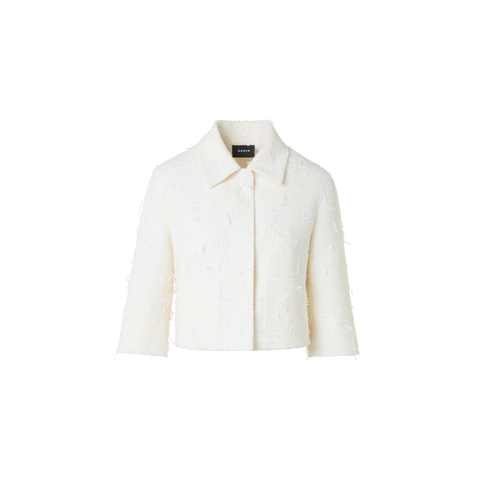 Short Boxy Jacket in Sequins Bouclé