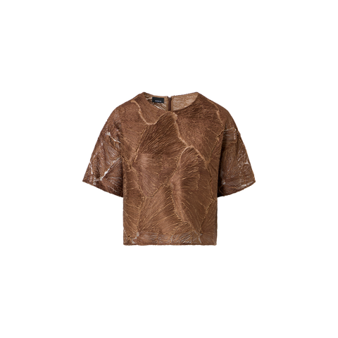 Lacquered Sea Fan Lace Boxy Blouse