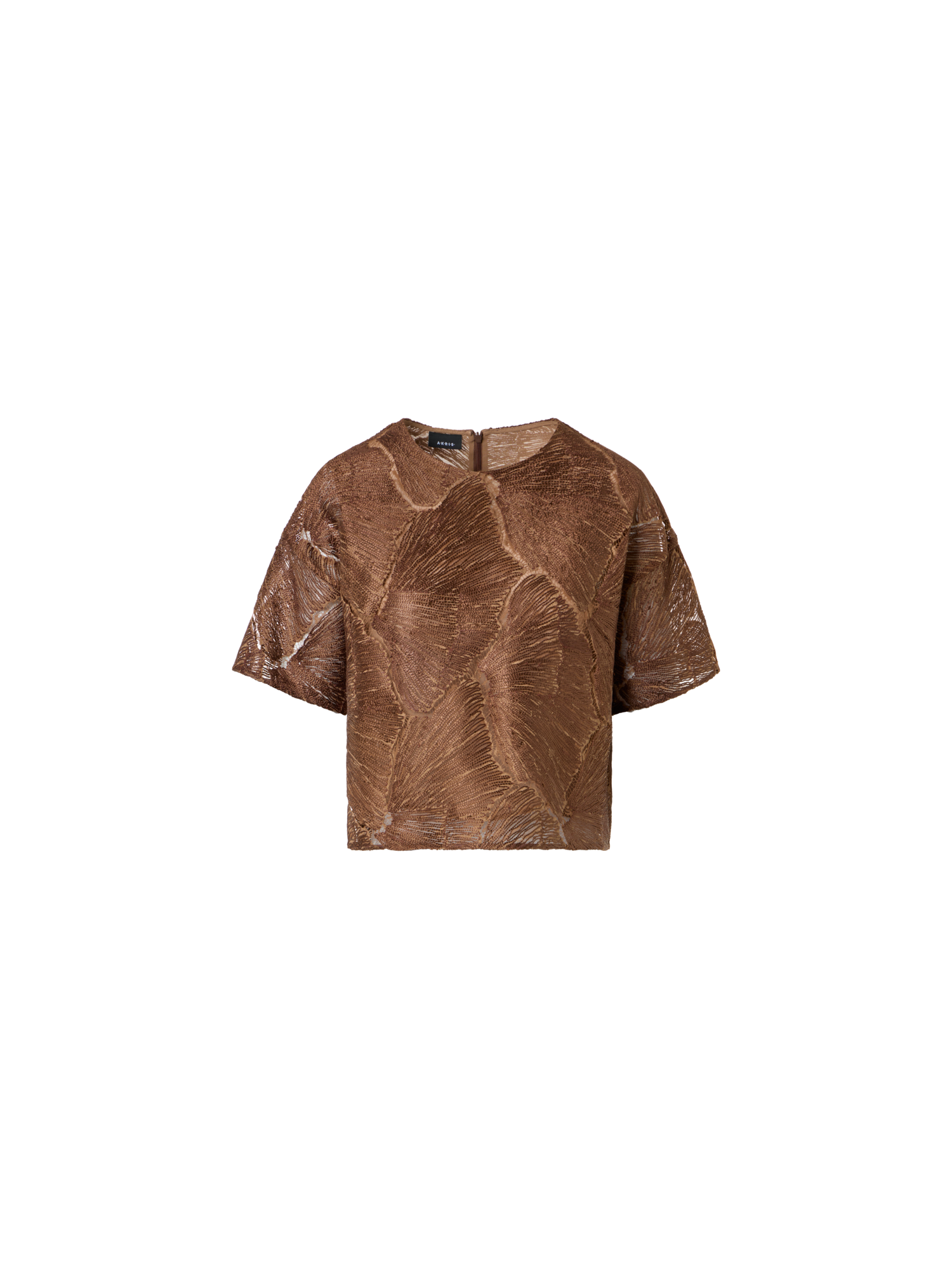 Designer Lacquered Sea Fan Lace Boxy Blouse