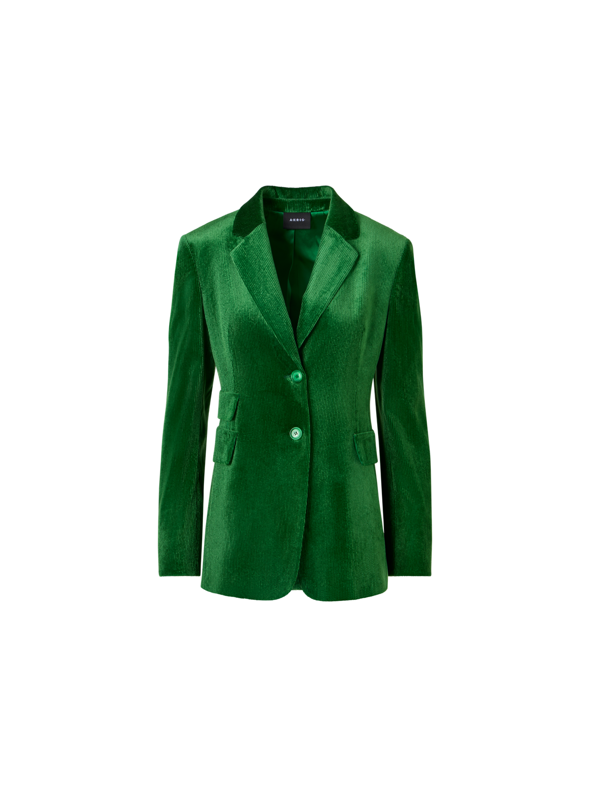Designer Jacket in Fluid Corduroy - green