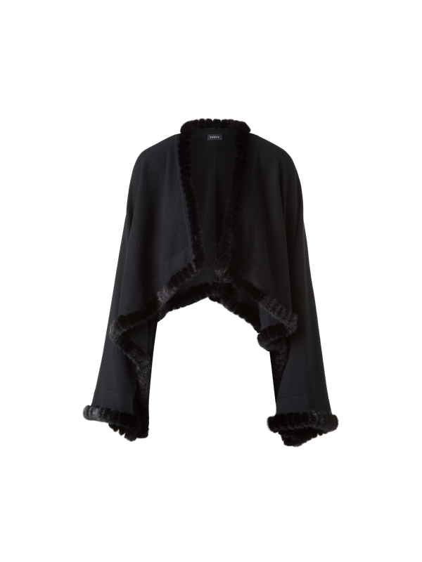 Designer Cashmere-Silk Knit Bolero - black