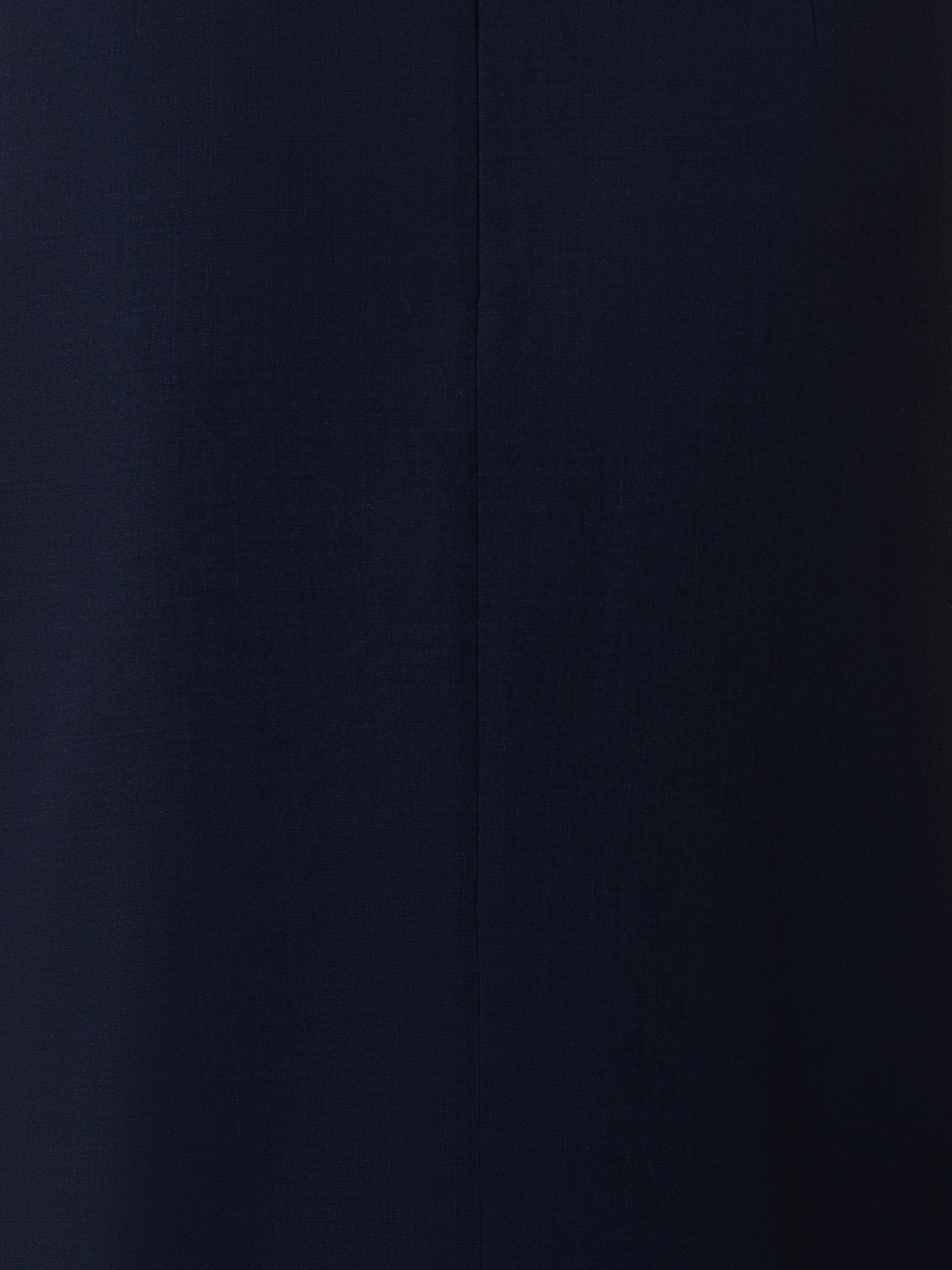 Designer Wool Double-Face Wrap Effect Pencil Skirt - navy - blue