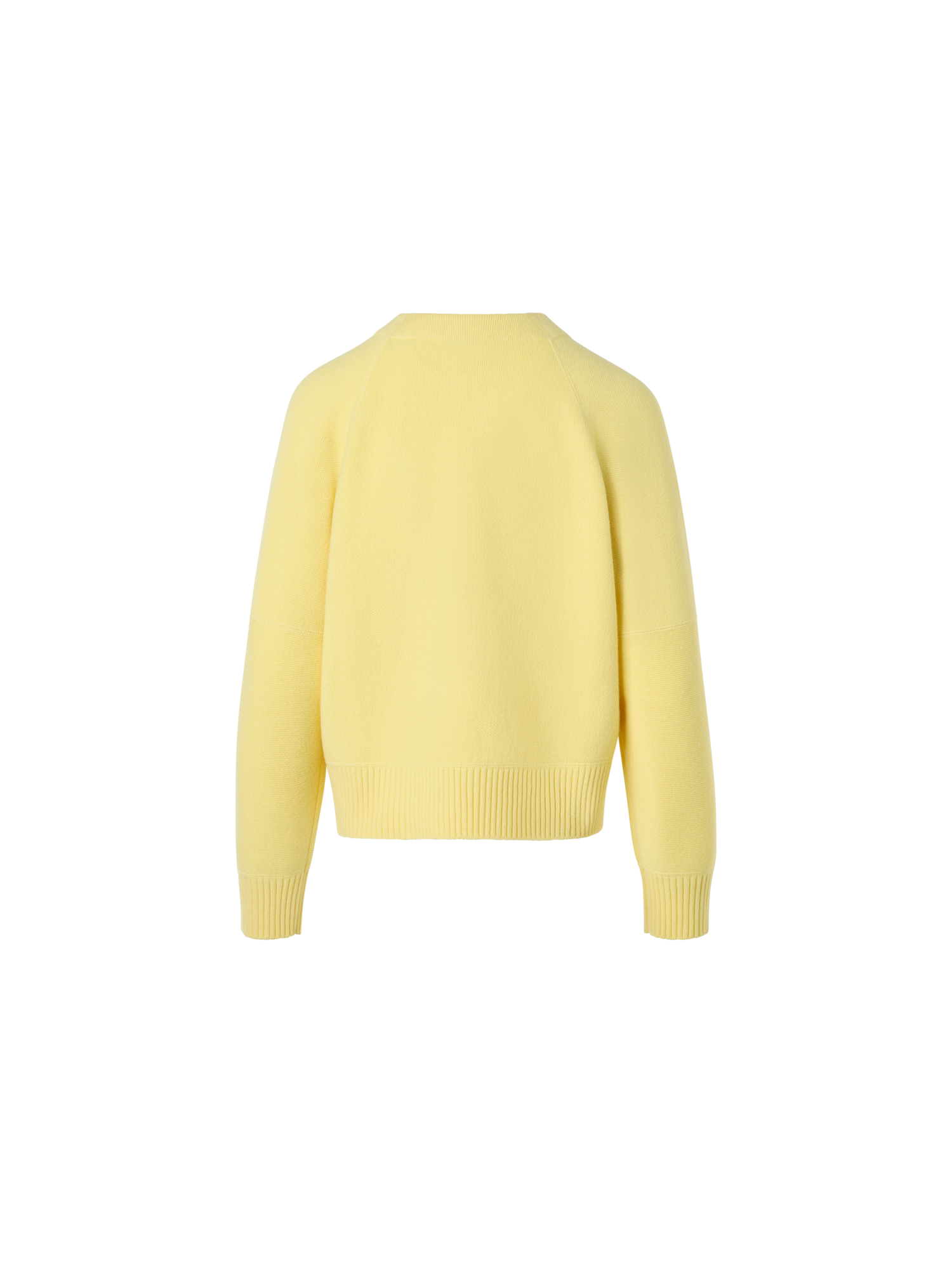 Designer Cashmere Piqué Zip Cardigan - yellow