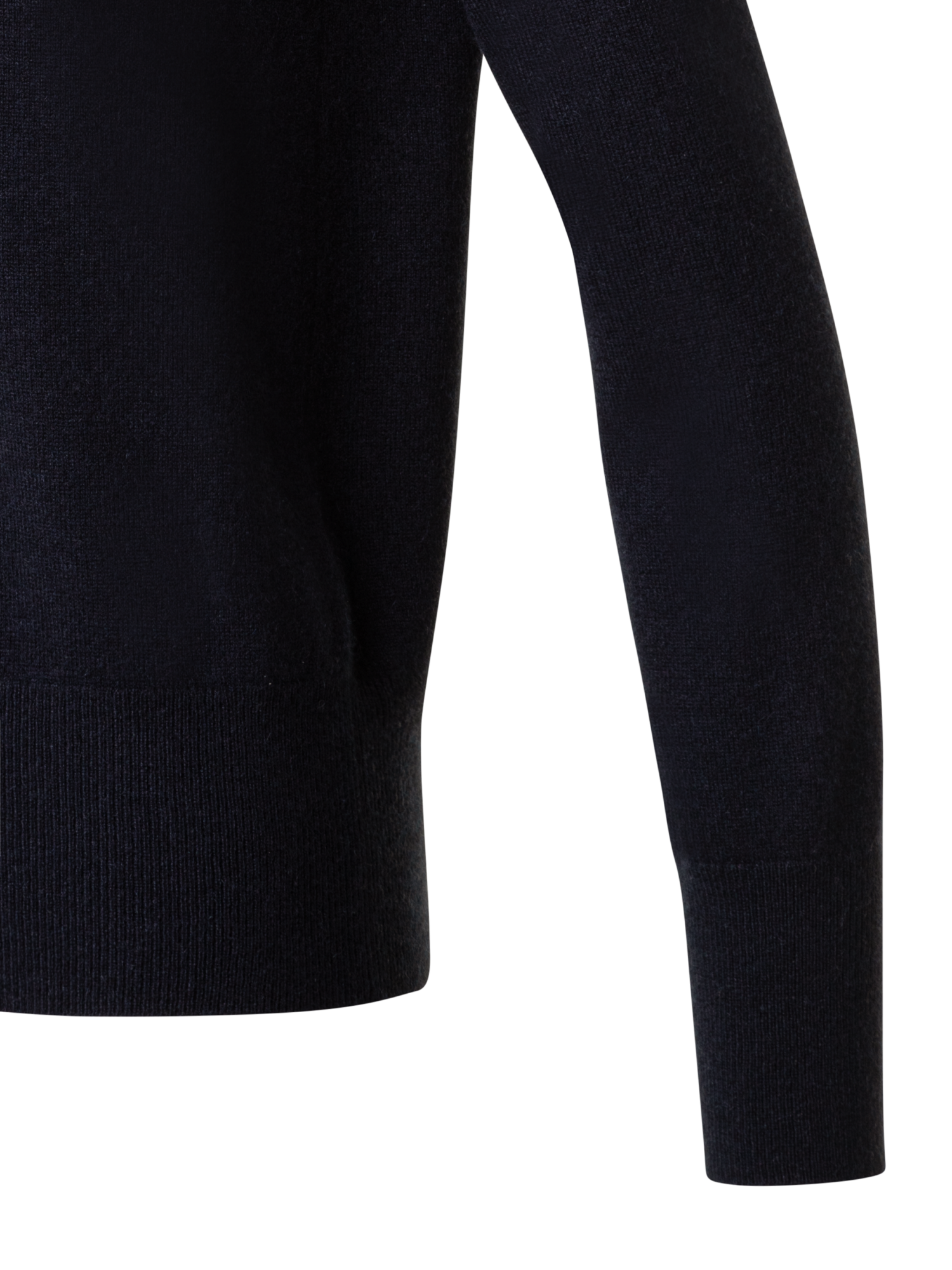 Designer 100% Cashmere V-Neck Knit Sweater - navy - blue