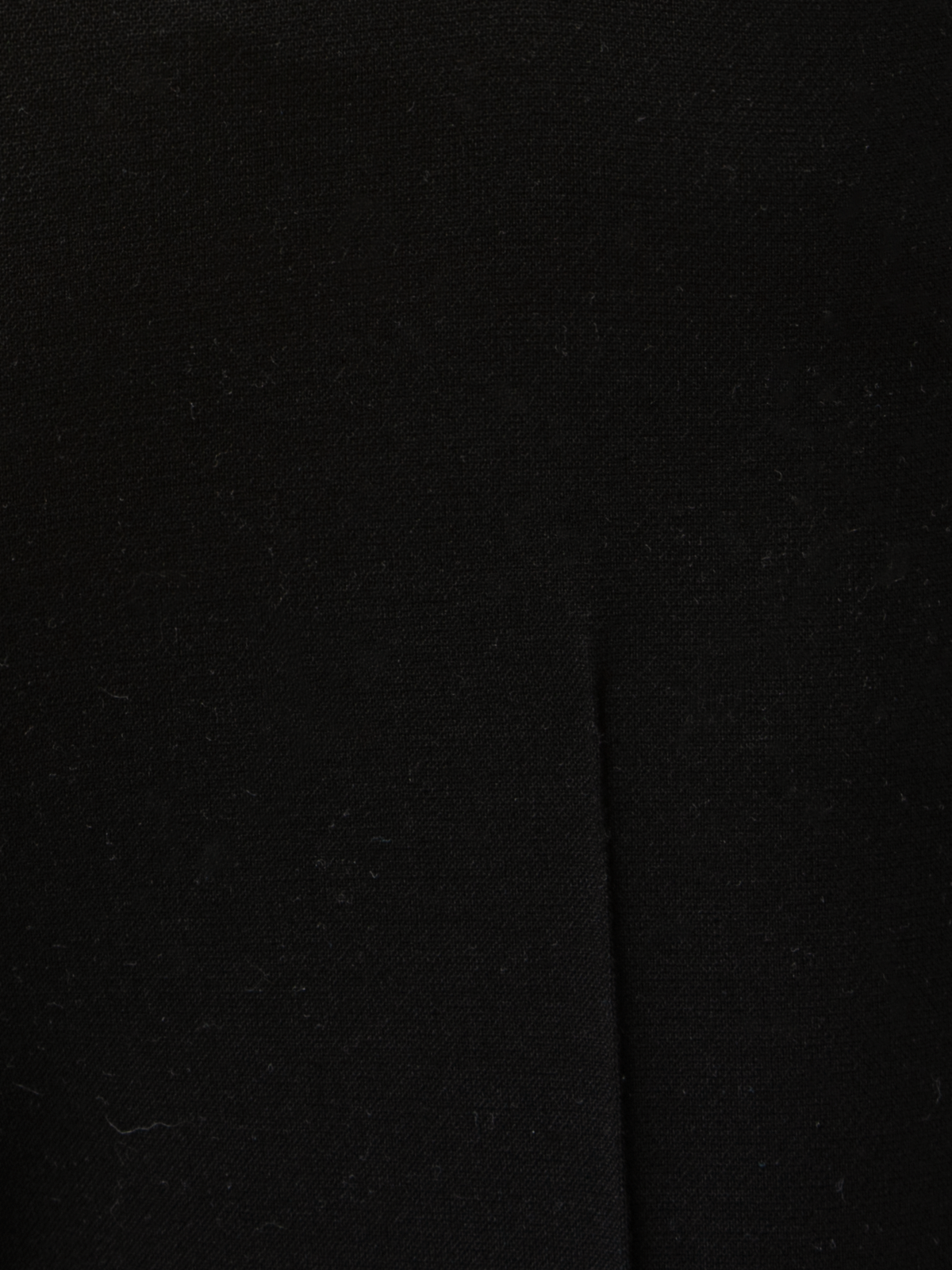 Designer Straight Wool Pants - black