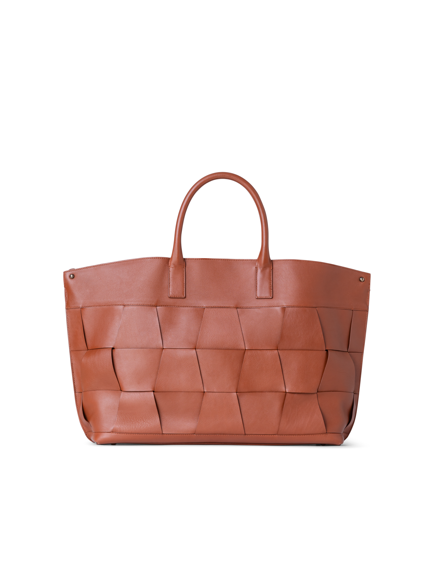 Designer Ai Medium Top Handle Tote - brown