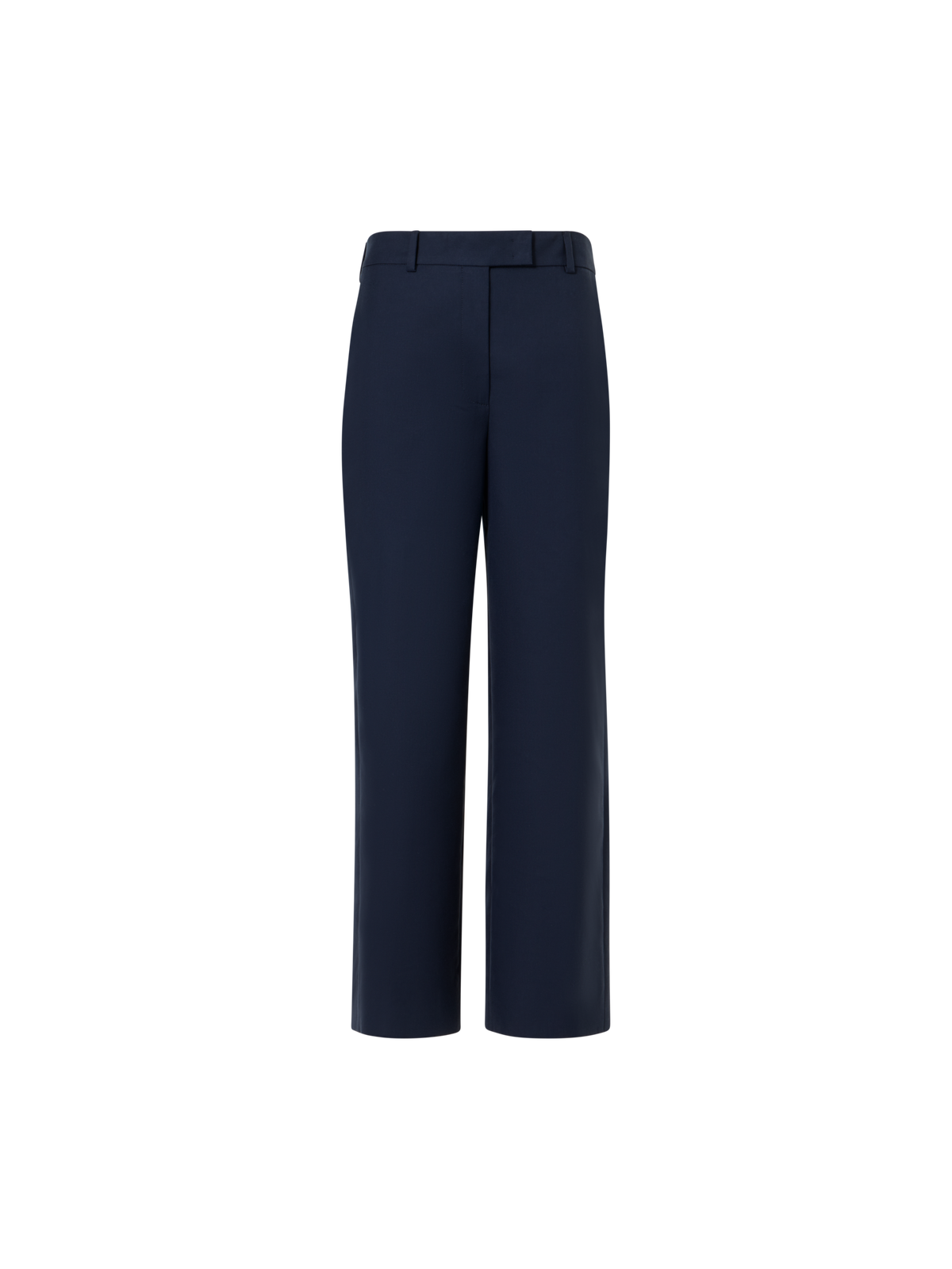 Designer Christelle Cropped Wide-Leg Pants in Cotton-Silk Double-Face - navy