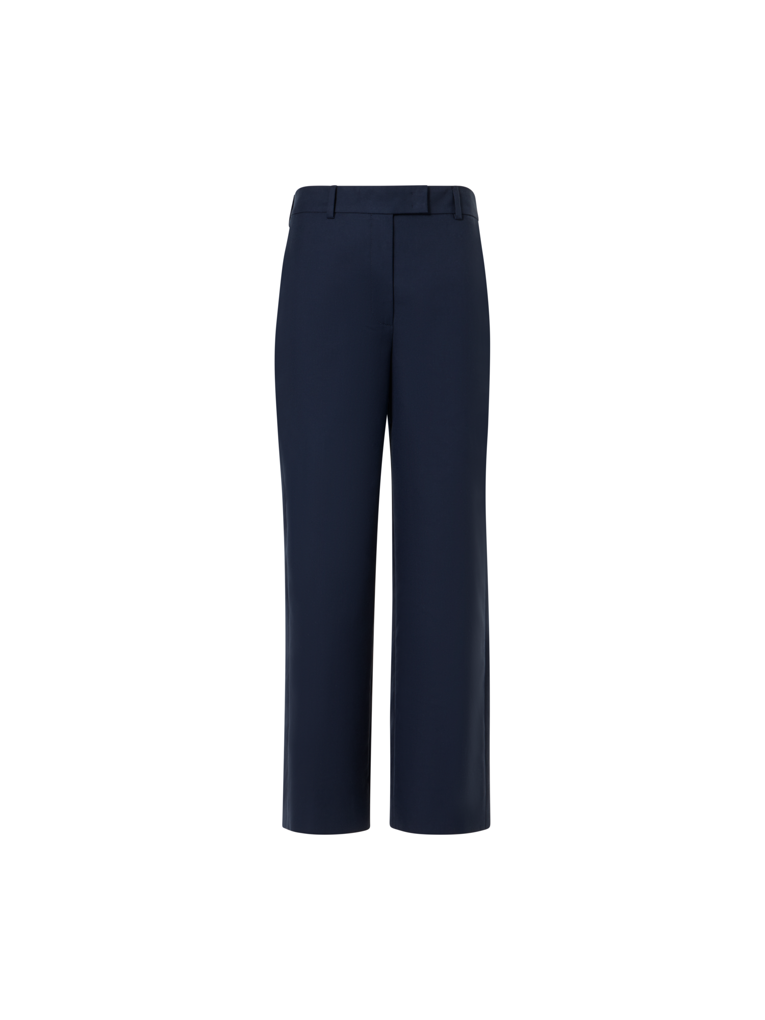 Designer Christelle Cropped Wide-Leg Pants in Cotton-Silk Double-Face - navy