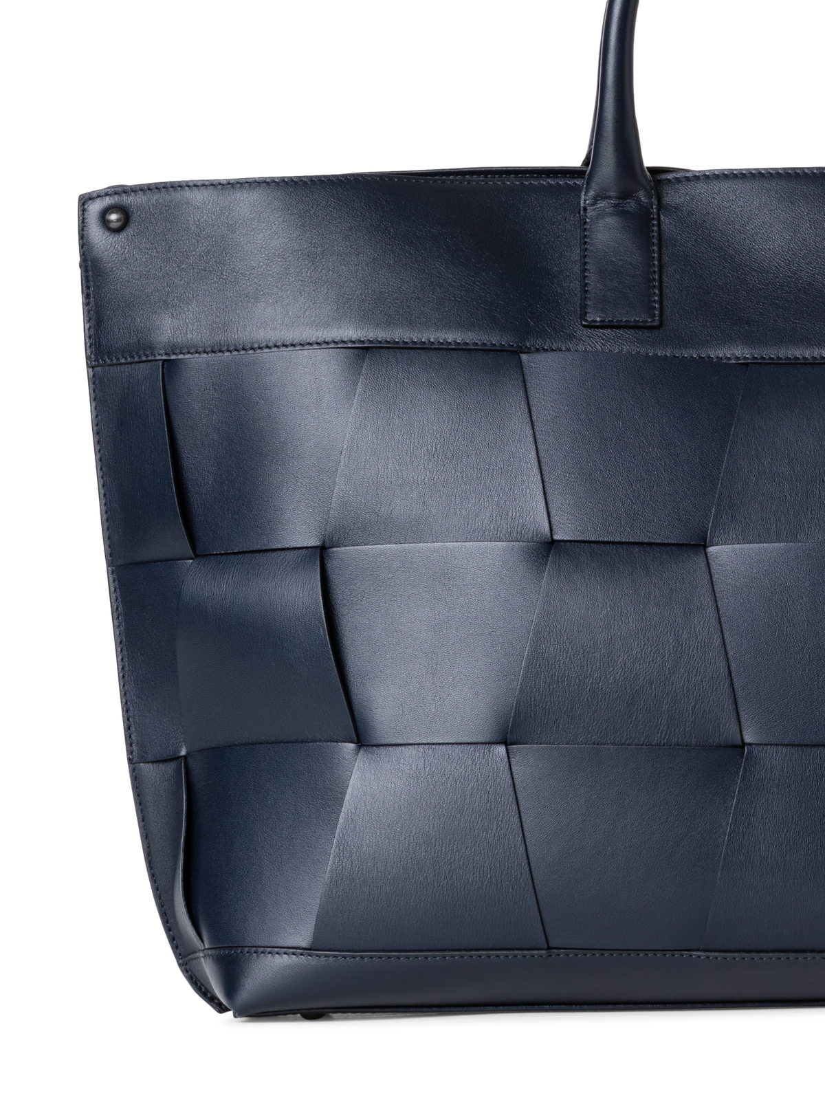 Designer Ai Medium Top Handle Tote - navy - blue