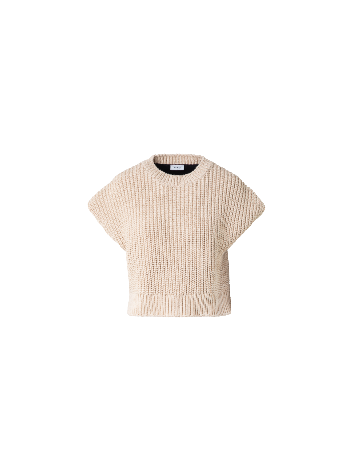 Designer Bi-Color Jersey-Knit-Sweater - neutral - pastel - navy - blue - multicolor - beige