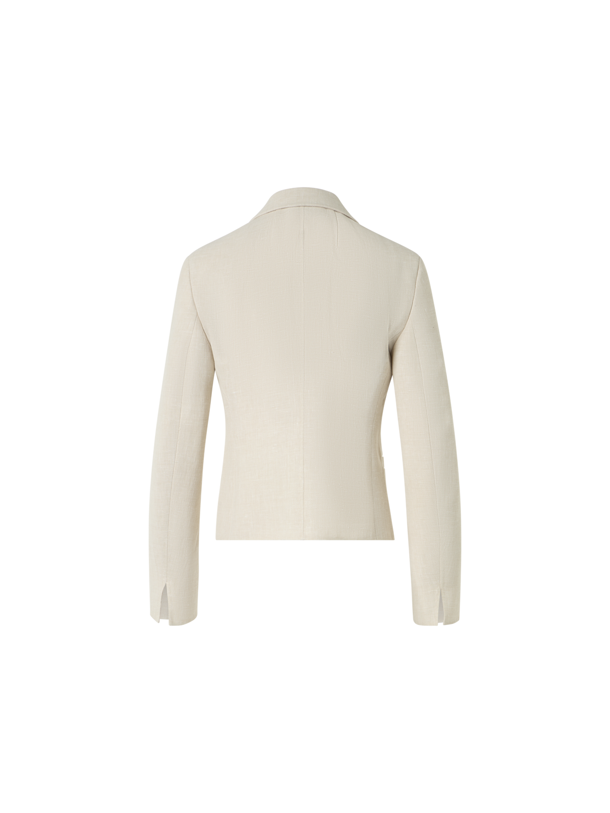 Designer Deneuve Short Fitted Jacket in Linen Wool Double-Face - neutral - beige