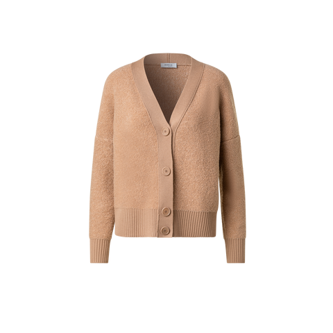 Soft Wool Bouclé Knit Cardigan