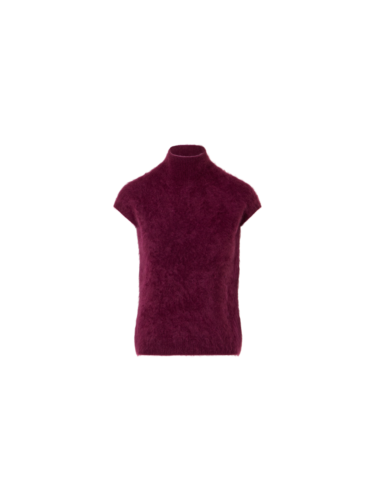 Designer Cloud Cashmere Mock Neck Top - red