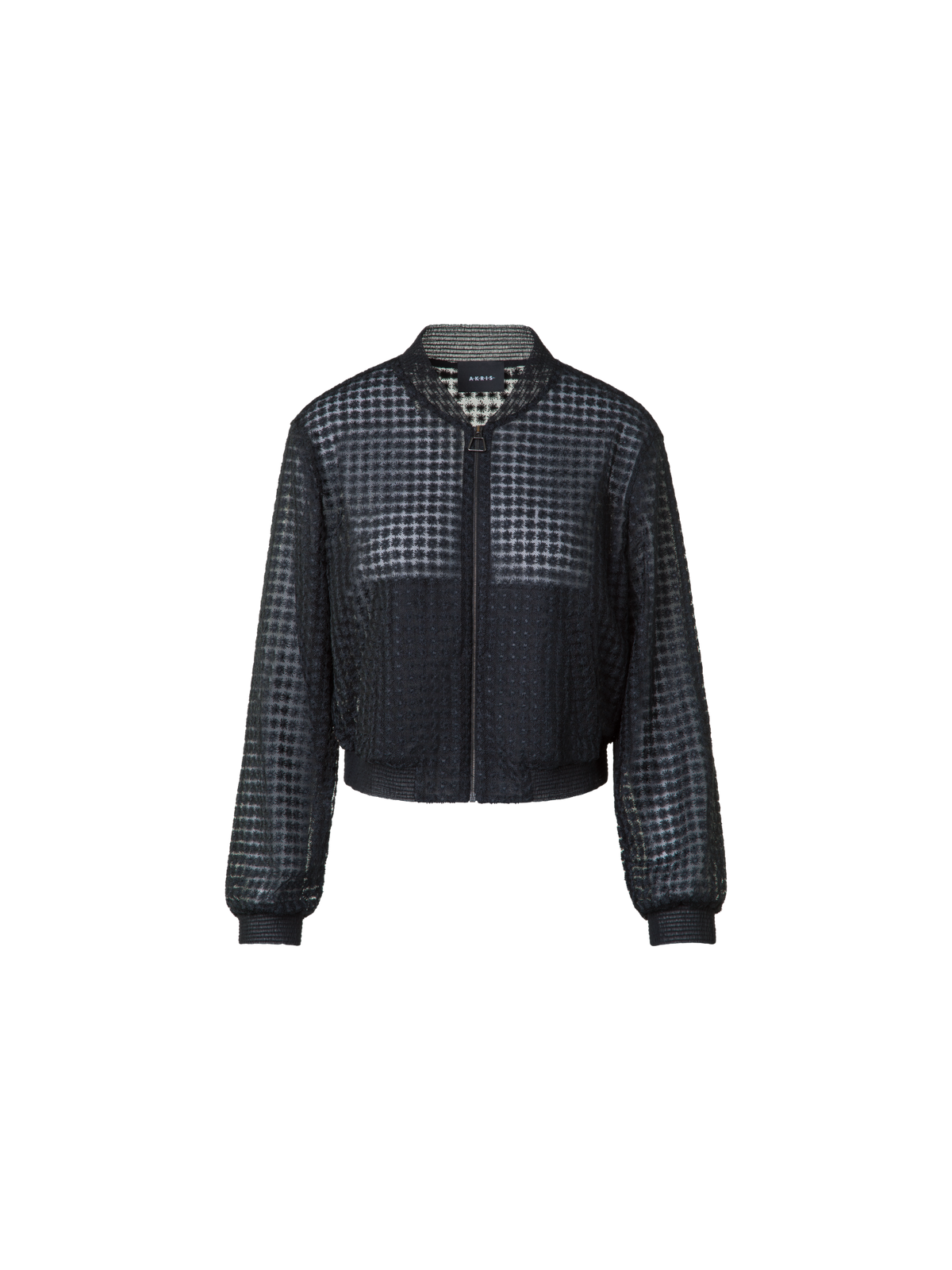 Designer Bomber Jacket in Flower Embroidery - black - neutral