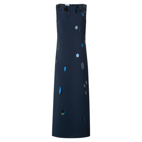 Heavy Laser Cut Tunic Dress with Dropping Dots