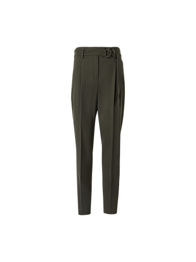 Designer Fred Tapered-Leg Pants in Wool Tricotine - green